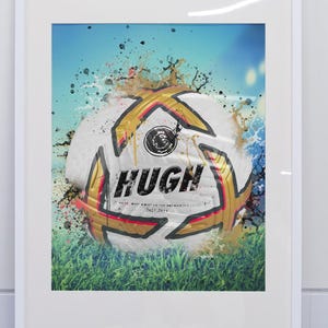 Personalised League Football Digital Print – Custom Name | Instant Download Wall Art