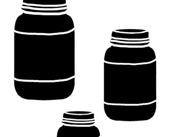 Mason Jars 8x10 stencil