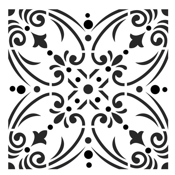 journaling painting baking shawn petite stenciling crafting kids art journaling Spanish Tiles 2 12x12 stencil