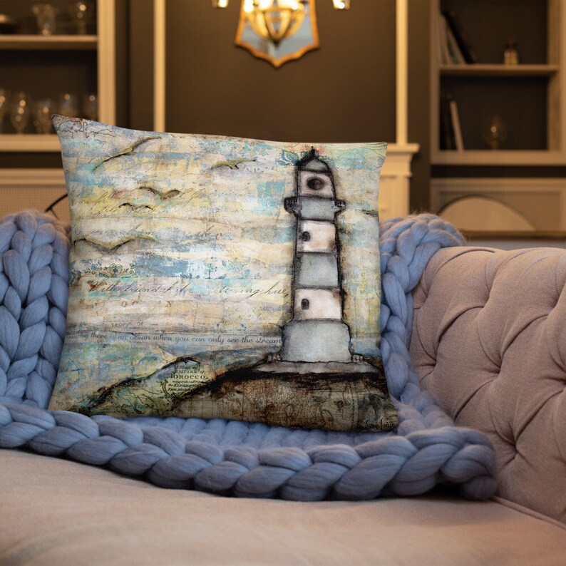 Lighthouse Pillow Etsy