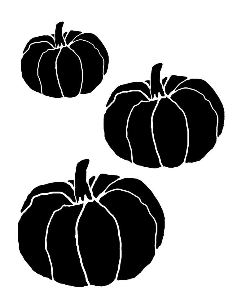 Pumpkins Round 8x10 stencil