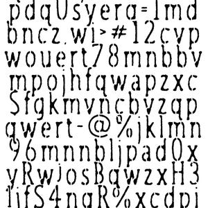 Lettere miste grezze 9x12 Stencil, artigianato, pasticceria, bambini, journaling, art journaling, pittura, stencil, Shawn Petite