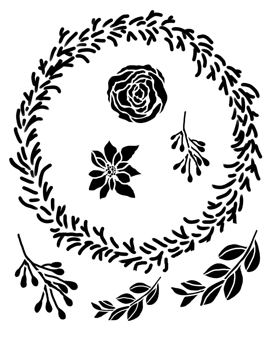 Wreath Maker 8x10 Stencil Crafting Card Making Baking Etsy