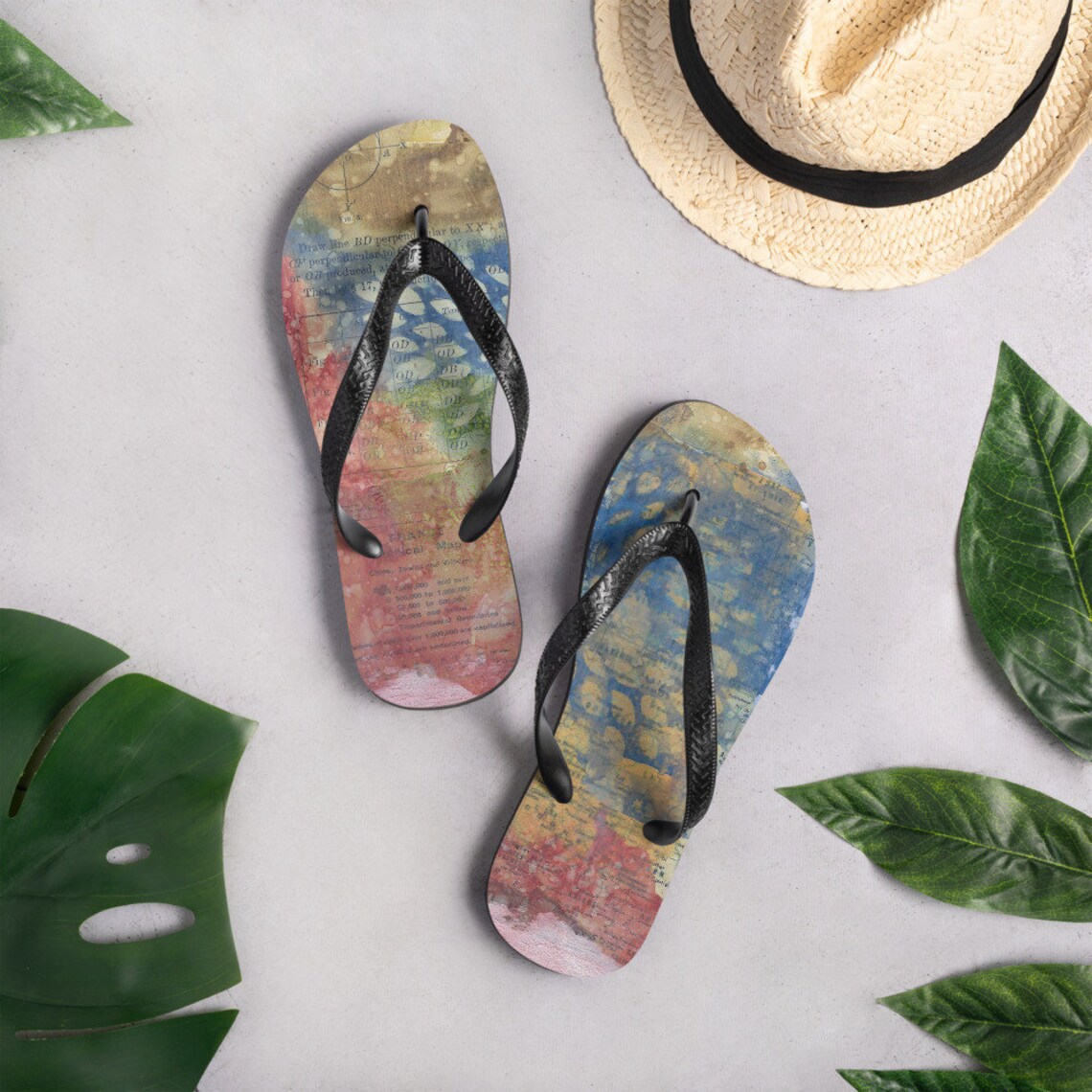 Ink 3 Flip Flops | Etsy