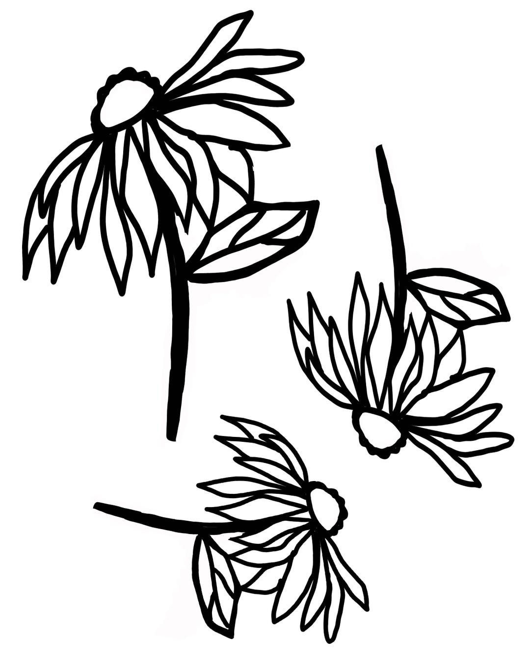 Cone Flowers Masks 9x12 Stencil, Crafting, Baking, Kids, Journaling ...