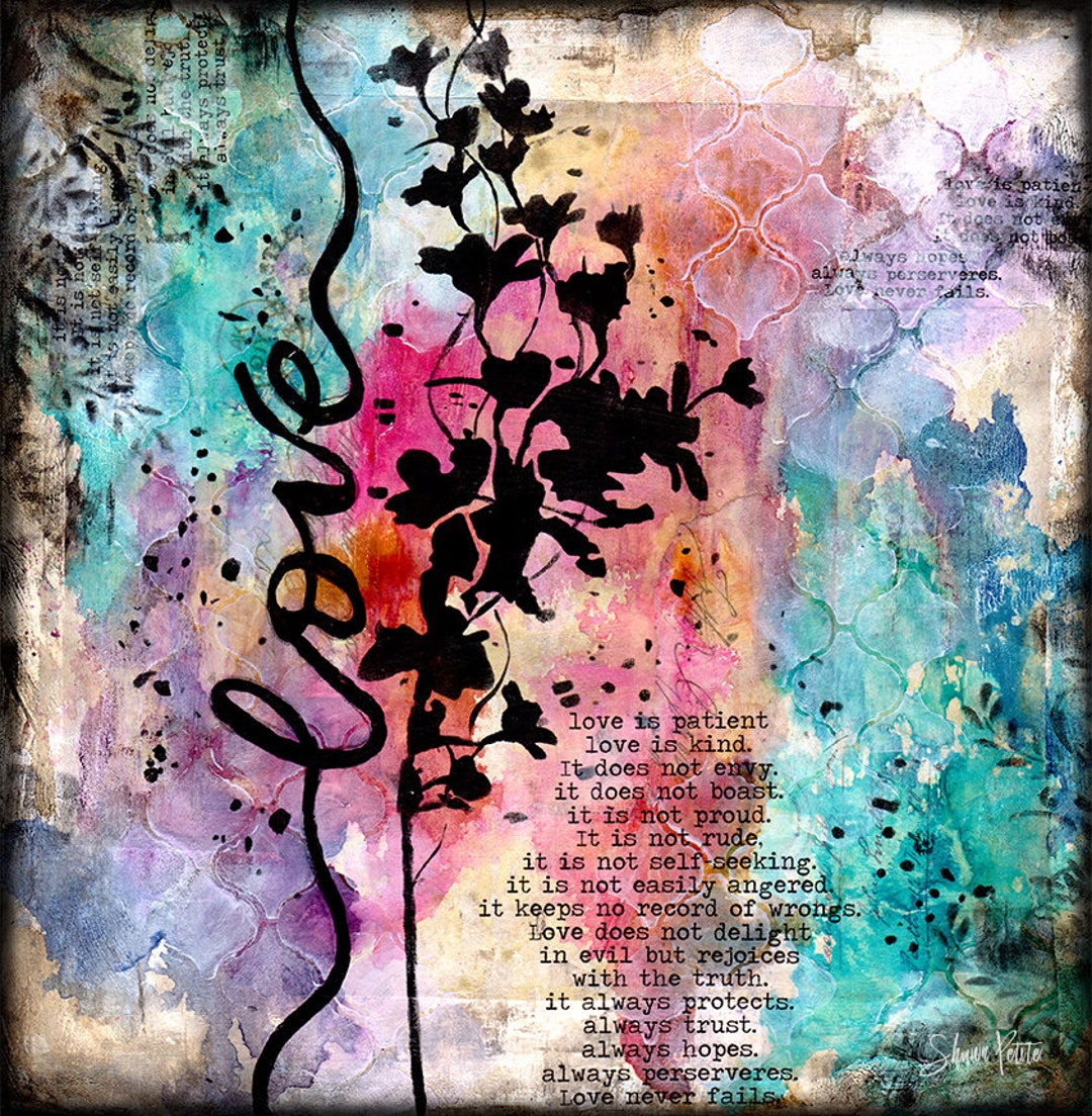 Love is Patient, Print on Wood and Print to Be Framed PTBF Shawn Petite ...
