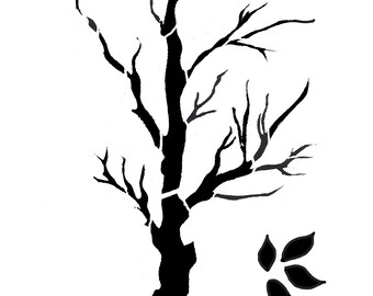 Tree large 1 8x10 stencils, crafting, baking, card making, planners, kids, wall art