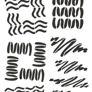 Abstract Layers 2 8x10 Stencil, crafting, baking, kids, journaling, art journaling, painting, stenciling, shawn petite