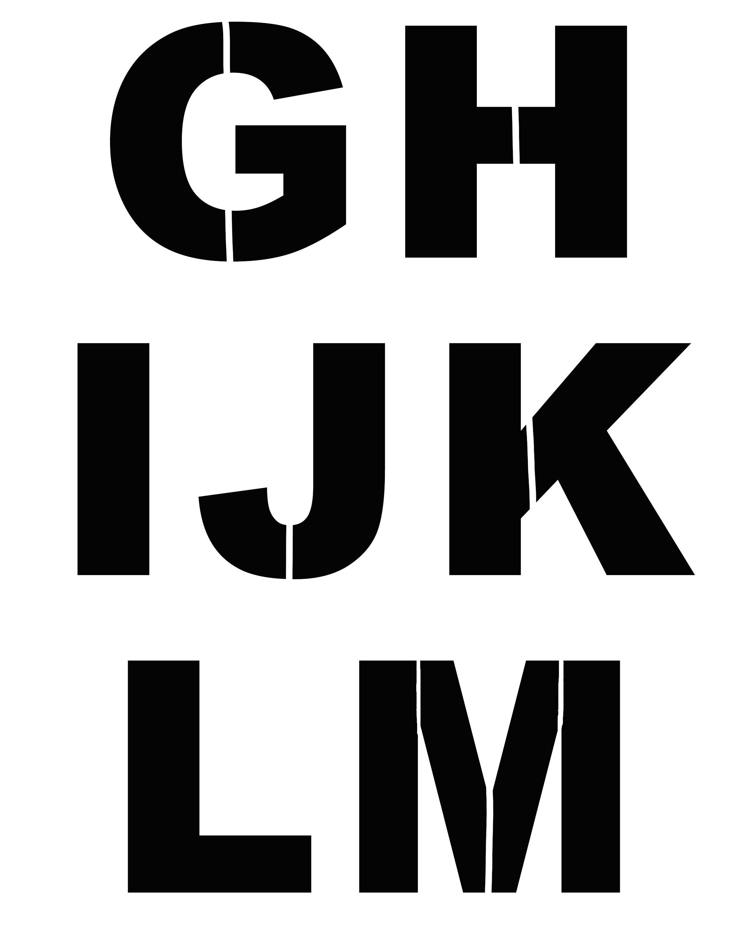 Pri Letters Letters Tech Lg 2 8x10 Stencil, Crafting, Baking, Kids, Journaling, Art ...