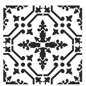 Moroccan Tile 3 6x6 stencil, crafting, baking, kids, journaling, art journaling, painting, stenciling, shawn petite