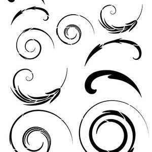 Swirls 8x10 stencil, crafting, card making, baking, journaling, art journaling, kids