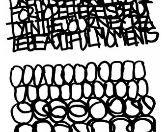 Script de colagem e máscara circular 8x10 Stencil, artesanato, panificação, crianças, diário, diário de arte, pintura, estêncil, Shawn Petite