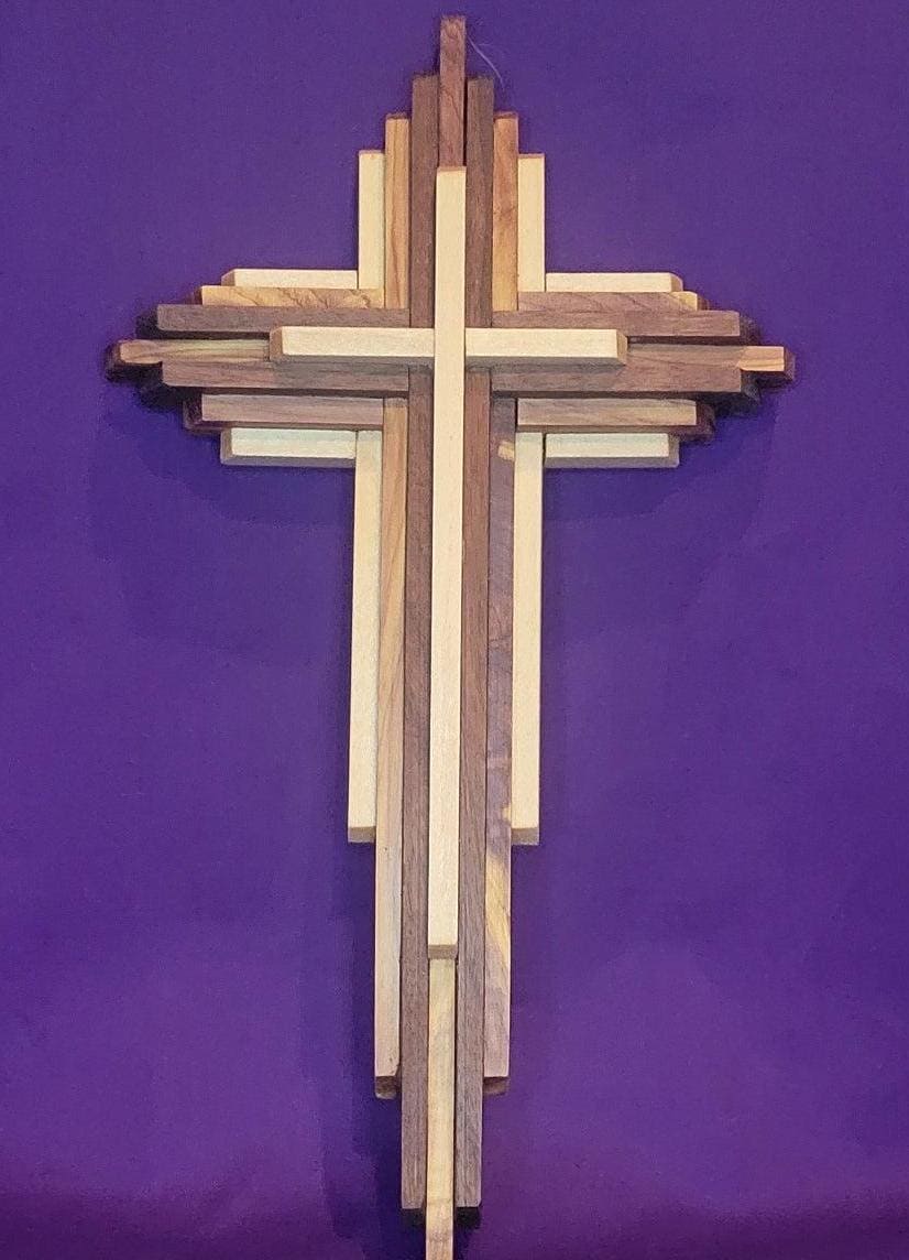 12" Handcrafted 3D Wooden Cross (available Immediately) - Etsy