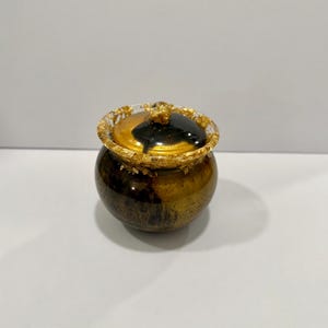 Handmade Resin Jar for Home Decor - Decorative Trinket Storage, Jewelry Holder, Candle & Candy Container, Unique Stash Jar