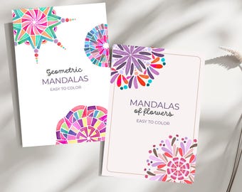 Mini Mandala Coloring Booklets – Floral & Geometric Designs