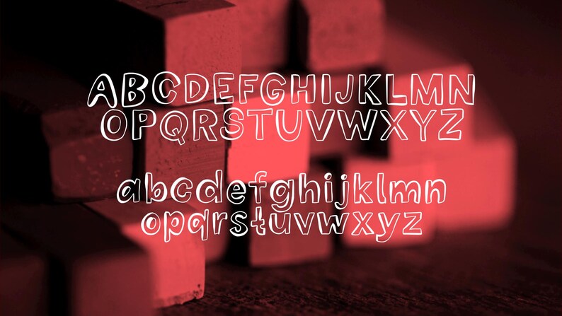 Block Block Font | Blockish Font | Hand Drawn Font | Digital Font - Etsy