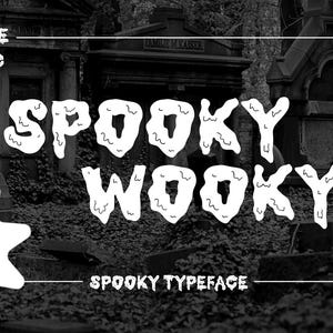 Spooky Wooky Font | Halloween Font | Hand Drawn Font | Digital Font