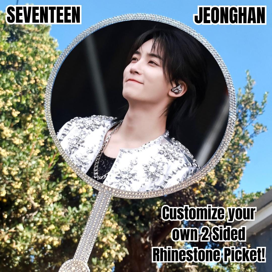 Jeonghan SEVENTEEN Handmade KPOP Rhinestone Handheld Picket