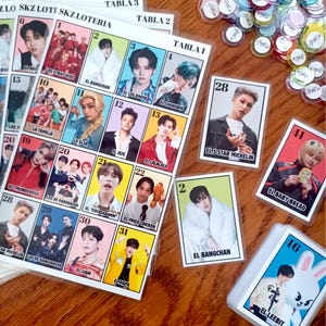 Stray Kids Loteria Bingo Group Party Game Custom Gift for KPOP Stray Kids Fan Kpop Birthday Game SKZ Family Fun Unique Gift for Music Lovers