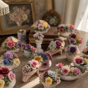 Vintage Porcelain Flowers - Etsy Canada
