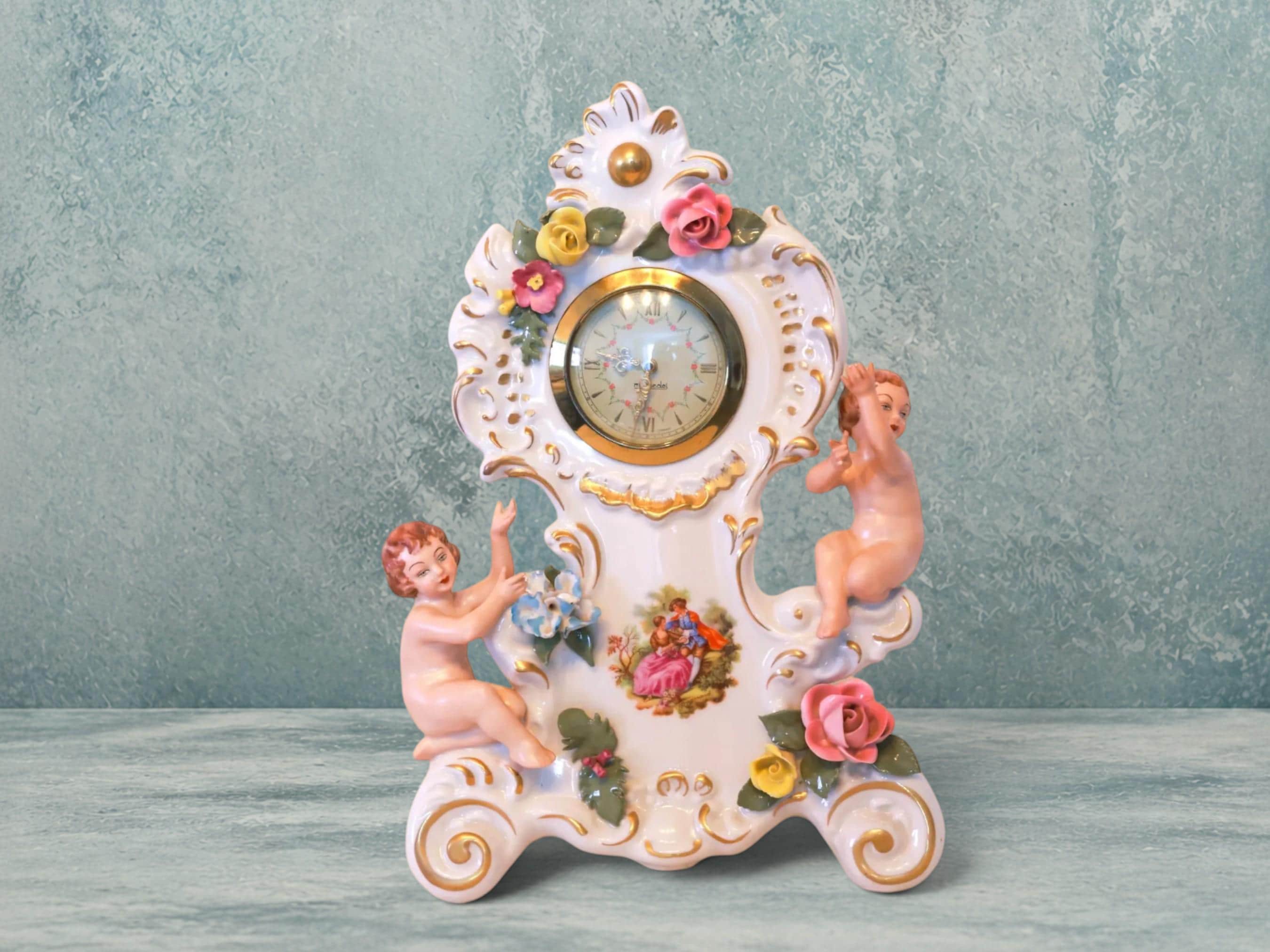 Dresden Porcelain Clock - Etsy