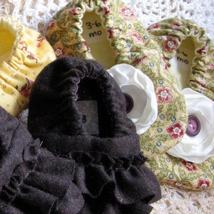 PDF sewing pattern, baby shoes (booties), sizes NB - 24mo