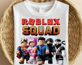 Robl ox Squad Png, Gaming Png, Roblo x T Shirt Png, Game Characters, Sublimation Design, Rob lox Boys Png, Sublimation Png, Digital Download