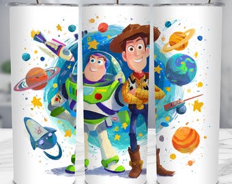 Toy Stor y Tumbler Wrap, 20oz Sublimation Design, Cartoon Tumbler, Buzz Cowboy Tumbler, Kids Tumbler Wrap, Commercial Use, Birthday Gift