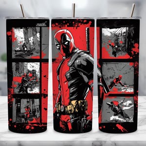 Comic Book Superhero Tumbler Wrap PNG: 20oz Skinny Tumbler Sublimation (Digital Download)
