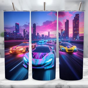 Racing Car Tumbler, 20oz Skinny Tumbler, Tumbler Wrap Png, Sublimation Design, Digital Download, Car Lover Gift, Tumbler Sublimation, Kids