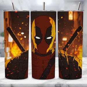 Superhero Tumbler, Travel Tumbler, Insulated Cup, Comic Book Fan Gift, Drinkware, Superhero Lover Gift, Party Favor, Kids Tumbler Wrap