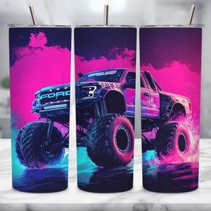 Monster Truck Tumbler Wrap: Off Road PNG Sublimation Design (Digital Download 20oz Tumbler)