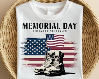 Camiseta del Día de los Caídos (Png), Camiseta de la Tierra de los Valientes, Camiseta con la Bandera Patriótica Estadounidense, Camiseta del Ejército, Camiseta del Día de los Caídos con Corazón, Camiseta con la Bandera Estadounidense