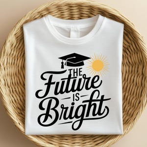 L'avenir est radieux PNG, chapeau de remise des diplômes PNG, sublimation senior 2025, citation des diplômés PNG, clipart remise des diplômes, téléchargement immédiat, fichier Png