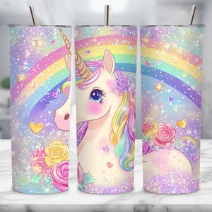 Unicorn Tumbler Wrap, 20oz Skinny Tumbler PNG, Magical Tumbler Design, Sublimation Tumbler Wrap, Digital Download, Birthday Tumbler