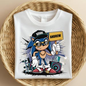 Retro Gaming Hip Hop T-Shirt PNG, Gaming Theme T-Shirt Sublimation PNG, Png Files, Cartoon Shirt Design, Pop Culture Png, Digital Download