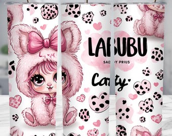 kawaii monster beker wrap, leuke cartoon 20oz magere sublimatie png, anime-stijl bekerontwerp, grappig karakter drinkgerei cadeau, kindercadeau