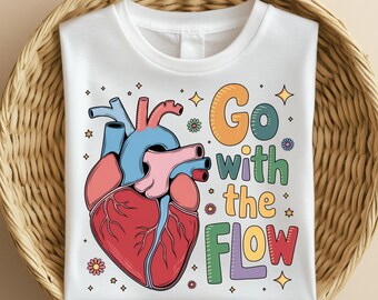 Sigue la corriente PNG, Cita divertida PNG, Hippie retro PNG, Sublimación genial, Vibras positivas PNG, Motivación PNG, Descarga digital