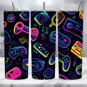 Gamer Tumbler Wrap, Gaming Tumbler, Gamer Gift, Video Game Tumbler, 20oz Tumbler Wrap, Skinny Tumbler, Digital Download, Kids Tumbler Wrap