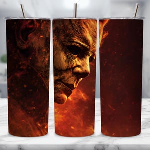 Horror Tumbler Wrap, 20oz Skinny Sublimation PNG, Scary Tumbler, Halloween Cup Design, Spooky Tumbler Wrap, Digital Download, Horror Gift