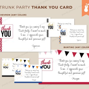 PRINTBARE | Trunk Party Bedankkaart | 4x6 | Aangepast digitaal bestand
