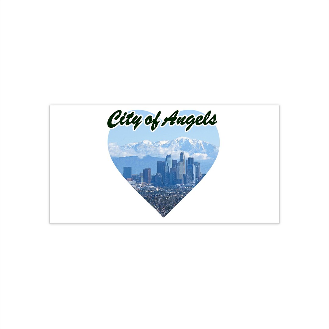 City Angels Bumper Sticker, Los Angeles Fires Support Decal, Car Bumper ...