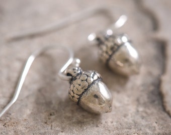 Sweet Little Acorn Earrings, tree medicine, organic earrings, oak earrings, silver earrings, holiday gifts, forest therapy, nature inspired
