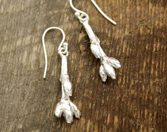 Maple bud earrings, tree medicine, sacred earrings, Canadian trees, maple leaf, bud jewelry, branch earring, twig jewelry, botanical jewelry