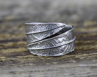 Willow Leaf Ring, leaf ring, tree ring, forest ring, organic ring, rustic jewelry, organic jewellery, nature inspired, woodland ring, earth