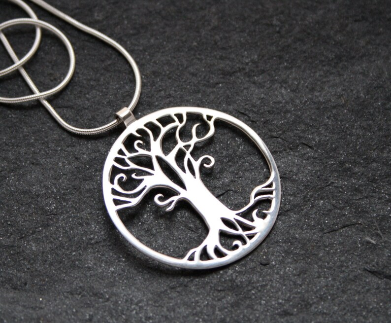 Tree of Life Handmade Silver Pendant image 1