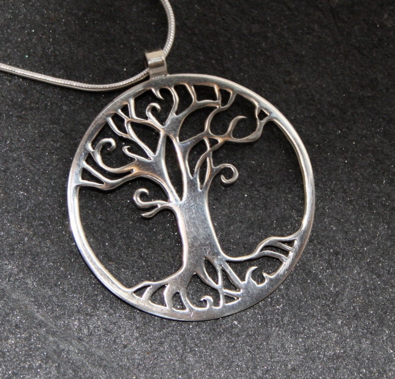 Tree of Life Handmade Silver Pendant image 2