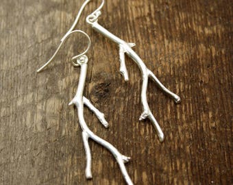 Branching Out earrings, organic earrings, tree of life, ancient medicine, botanical jewellery, plant earrings, rustic jewelry, tree medicine