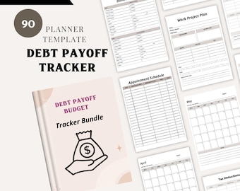 Debt Payoff Budget Tracker, Printable Debt Tracker, Debt Repayment Planner, Financial Goals, Digital Download, Expense & Savings Tracker