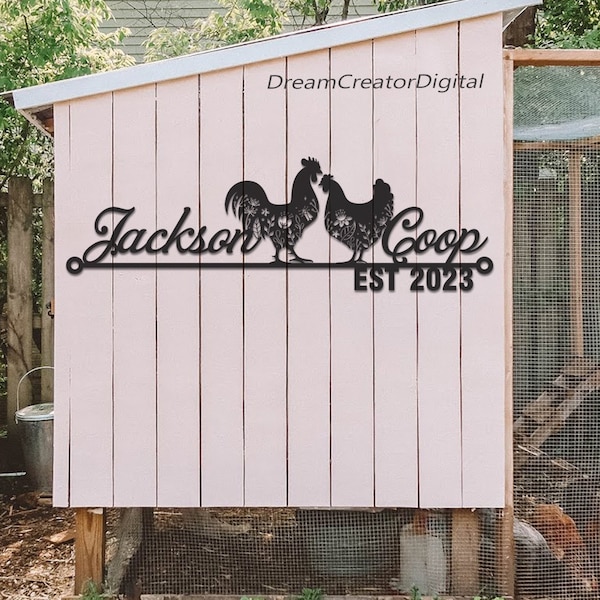 Custom Chicken Coop Sign With Names Etsy